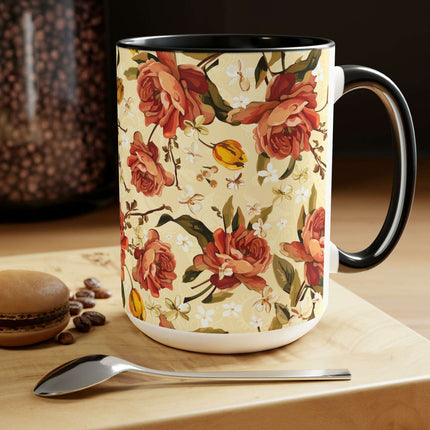 Elegant Duo Ceramic Coffee Mug Set - Pair