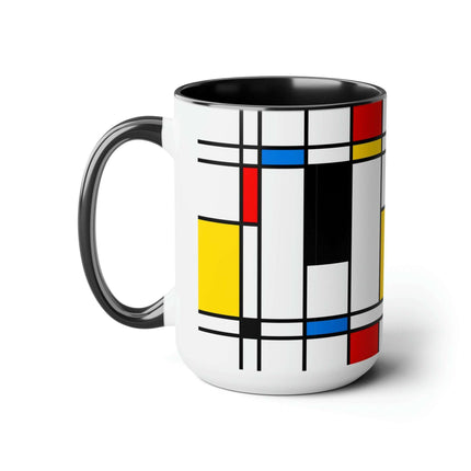 Sophisticated Dual-Tone Ceramic Coffee Cups - Morning Indulgence Series