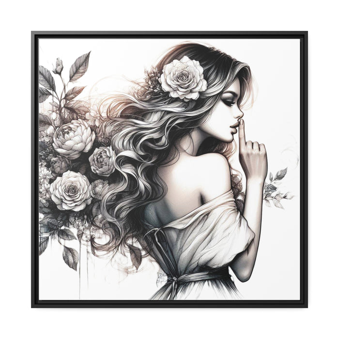 Elegant Valentine Matte Canvas Print - Romantic Beauty