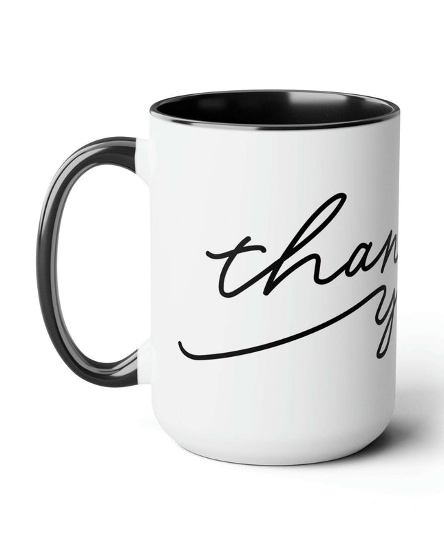 Elegant Two-Tone Ceramic Coffee Mugs - 15oz from the Elite Enigma Collection