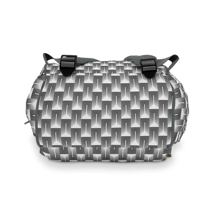 Luxury Parent's Essential: Stylish Geometric Diaper Backpack