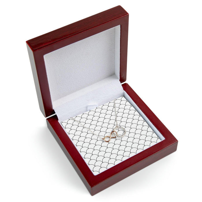 Timeless Rose Gold Crystal Infinity Necklace of Unmatched Elegance