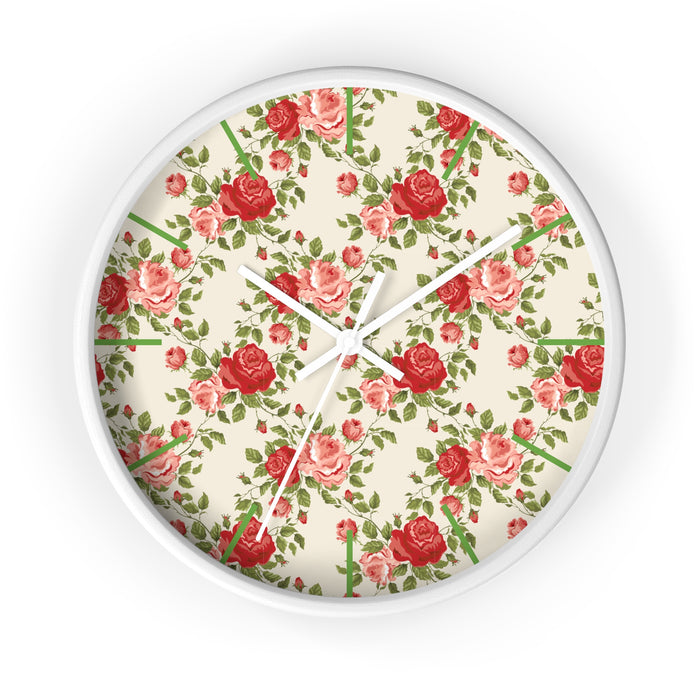 Floral Wall Clock - Handcrafted Elegance for Every Second