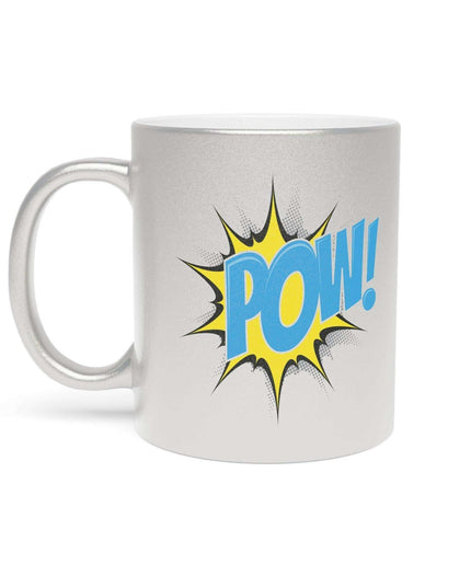 Stylish Metallic Ceramic Coffee Mug - Luxurious Silver and Gold for Tea and Coffee Enthusiasts