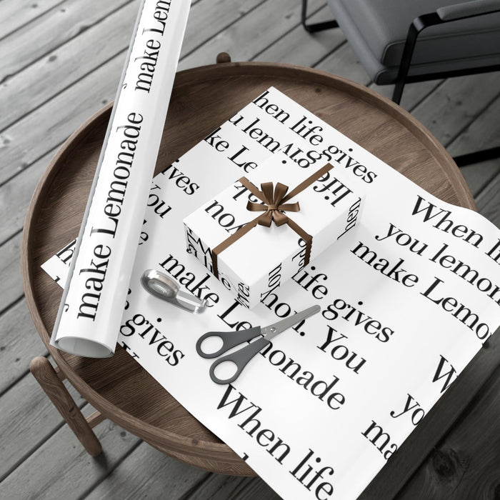 Elegant Lemon-Themed Gift Wrap Paper for Distinctive Presentations