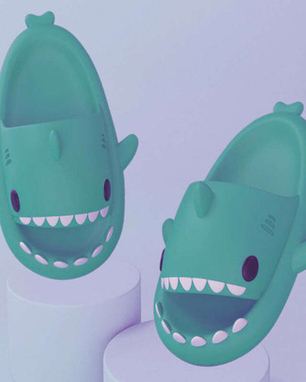 Adult's Slippers Indoor Outdoor Funny Shark Cartoon