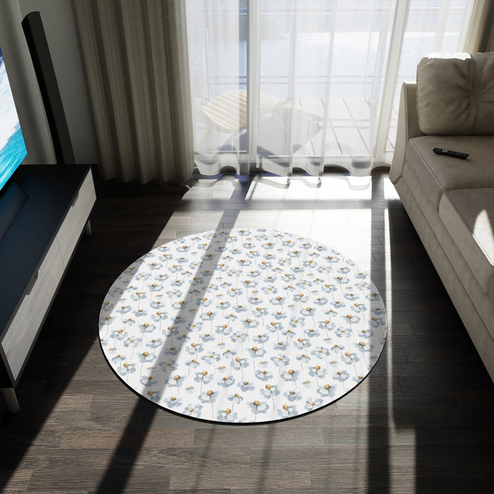 Luxurious 60" Round Chenille Rug by Maison d'Elite
