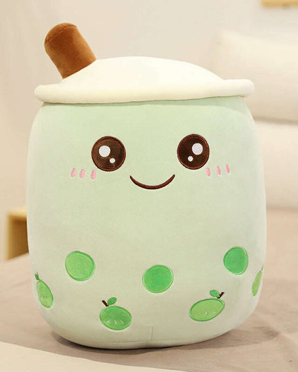 Cute Fruit Drink Plush Stuffed Soft Strawberry Milk Tea Plush Boba Tea Cup Toy Bubble Tea Pillow Cushion Kids Gift