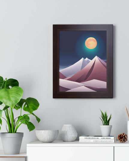 Celestial Harmony Framed Night Sky Artwork - Sustainable Chic for Your Living Space