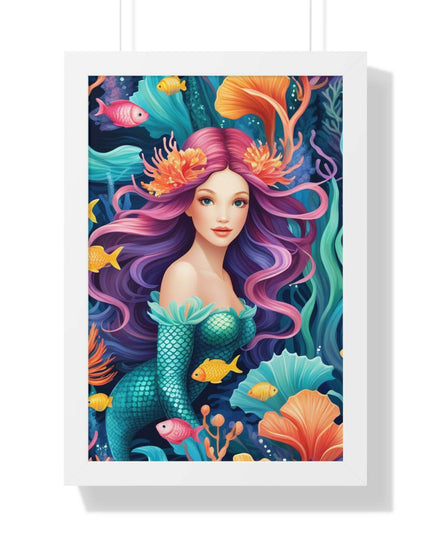 Enchanted Mermaid Retreat Vertical Wall Art - Artisan Designed by Maison d'Elite