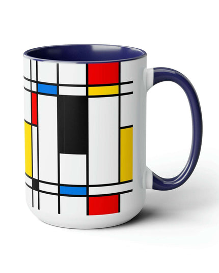 Sophisticated Dual-Tone Ceramic Coffee Cups - Morning Indulgence Series