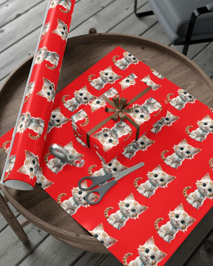 Eco-Chic Cat Themed Customizable Holiday Gift Wrap Collection