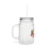 Personalized Frosted Glass Mason Jar Sipper Set - 16oz with Lid and Straw