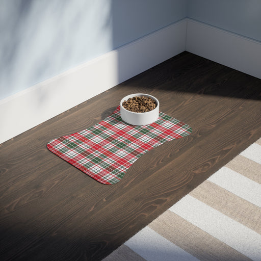 Elite Holiday Customized Pet Food Mats - Unique Bone and Fish Shapes