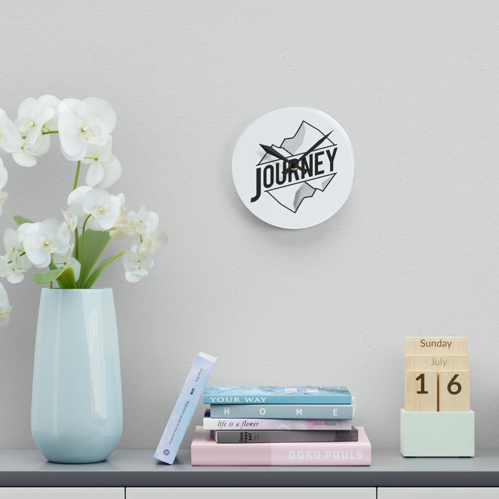 Journey Wall Clocks - Round and Square Shapes, Multiple Sizes | Vibrant Prints, Keyhole Hanging Slot