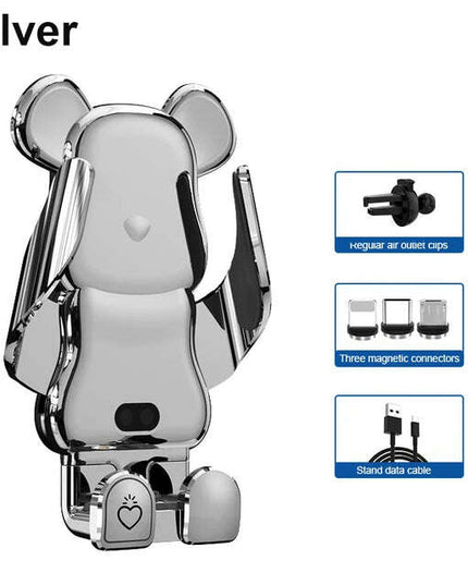 Innovative 15W Wireless Fast Charging Car Phone Mount - Mobile Device Holder for Auto Accessories