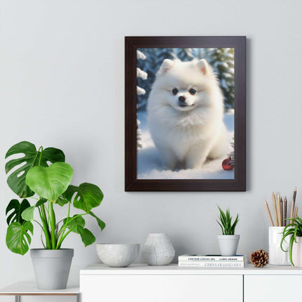 Eco-Friendly Winter Puppy Art Print Collection with Acrylic Protection