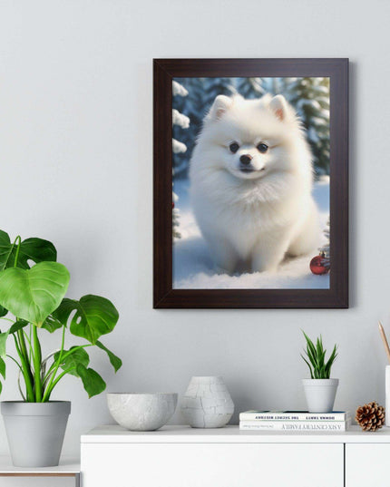 Eco-Friendly Winter Puppy Art Print Collection with Acrylic Protection