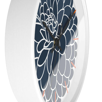 Elegant Dahlia Wooden Wall Clock by Maison d'Excellence - Timeless Sophistication