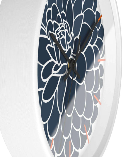 Elegant Dahlia Wooden Wall Clock by Maison d'Excellence - Timeless Sophistication