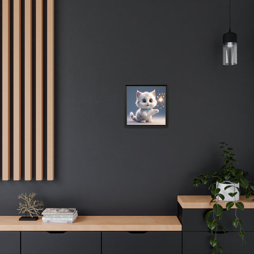 Elegant Matte Canvas Set in Sleek Black Pinewood Frame