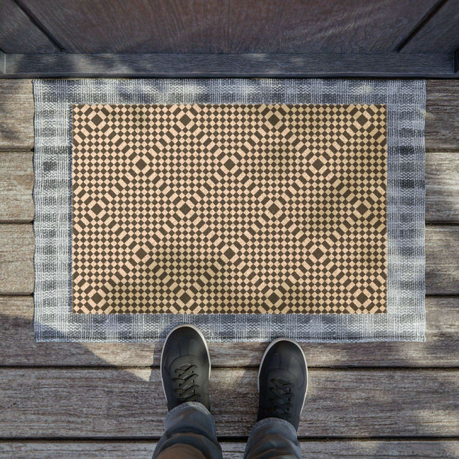 Personalized Geometric Welcome Mat: Enhance Your Home's Entrance with Elegance