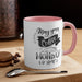 Custom Two-Tone Vibrant Accent Coffee Mug - 11oz Design