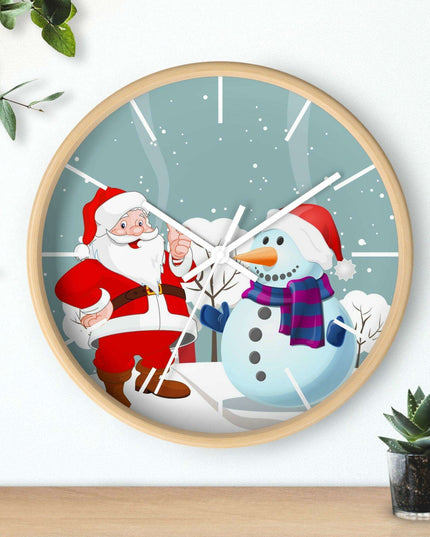 Luxury Festive Wooden Wall Clock for Upscale Interiors