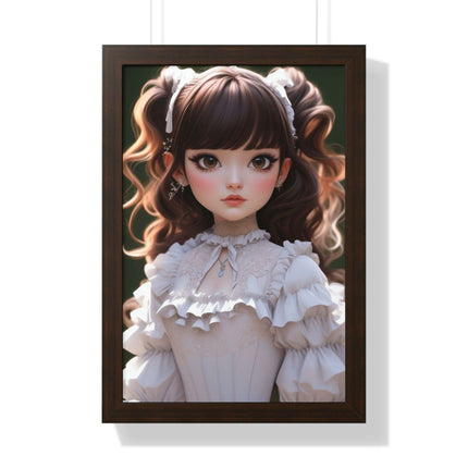Eco-Friendly 3D Girl Wall Art with Sustainable Frame: Modern Green Home Decor