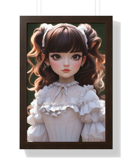 Eco-Friendly 3D Girl Wall Art with Sustainable Frame: Modern Green Home Decor