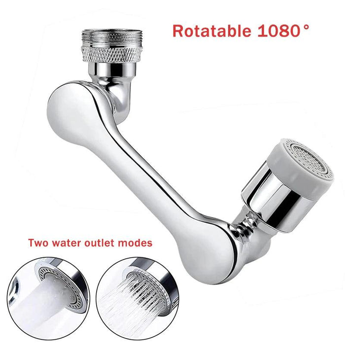 1080° Rotating Faucet Extender with Dual Water Flow Options - Effortless Setup and Strong Stainless Steel Build