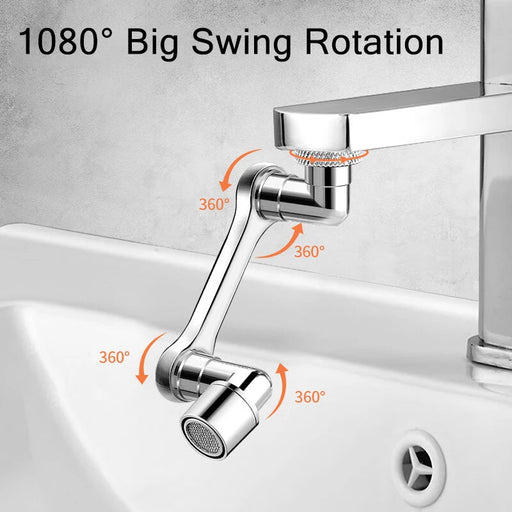Swivel Faucet Aerator with Two Water Flow Modes - Easy Installation and Durable Stainless Steel Design