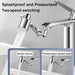 1080° Rotating Faucet Extender with Dual Water Flow Options - Effortless Setup and Strong Stainless Steel Build