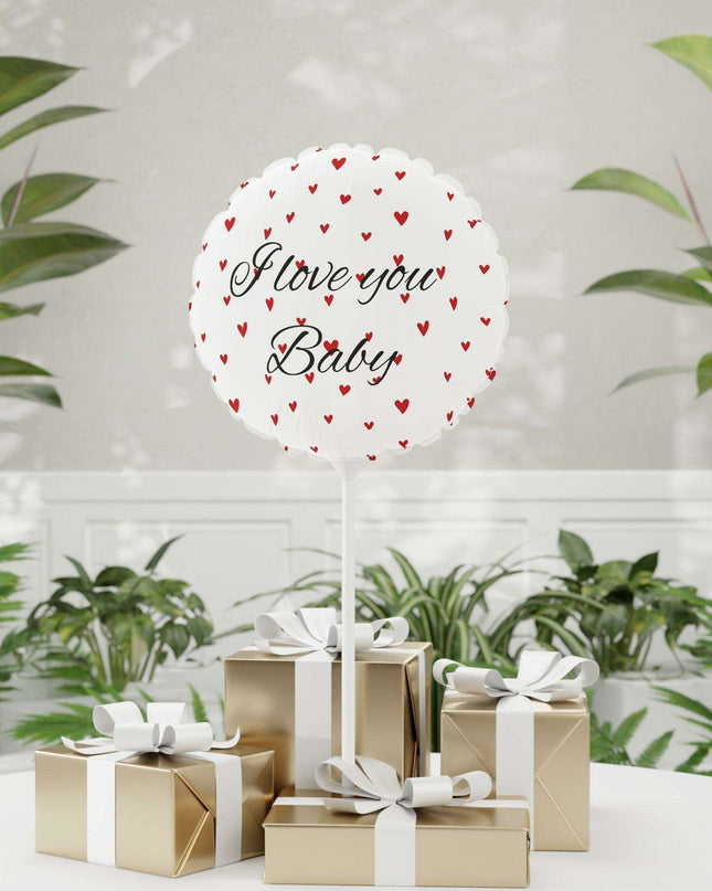 Elegant Red Matte Heart Balloon Ensemble - Premium Round & Heart-Shaped Collection