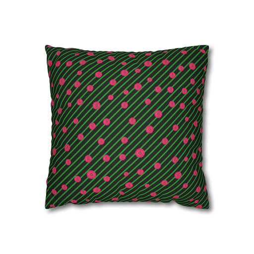 Pink Daisy Christmas Decorative Pillow Cover