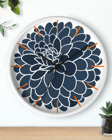 Elegant Dahlia Wooden Wall Clock by Maison d'Excellence - Timeless Sophistication