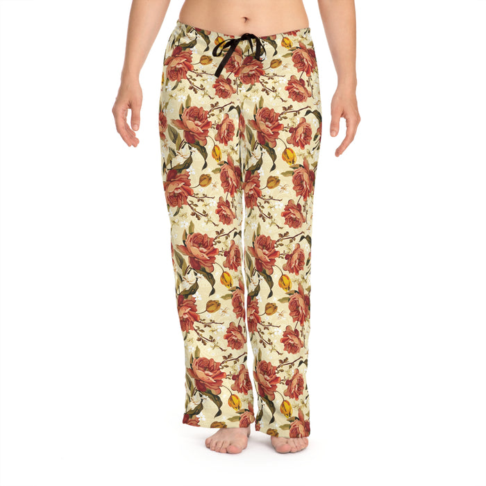 Opulent Floral Lounge Pants - Luxurious Comfort and Style for Women