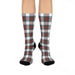 Plaid Crew Socks with Chic Black Details: Ultimate Comfort & Stylish Appeal - One Size Fits All