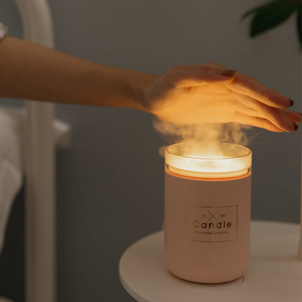 Candle Rhyme USB Humidifier Diffuser 35ML/H — Nano Mist, Atmosphere Light, 4 Color Options