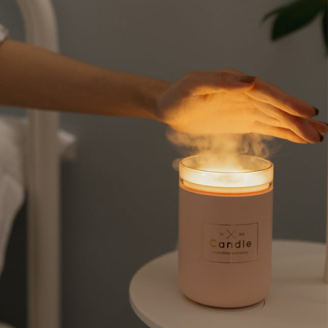 Candle Rhyme USB Humidifier Diffuser 35ML/H — Nano Mist, Atmosphere Light, 4 Color Options