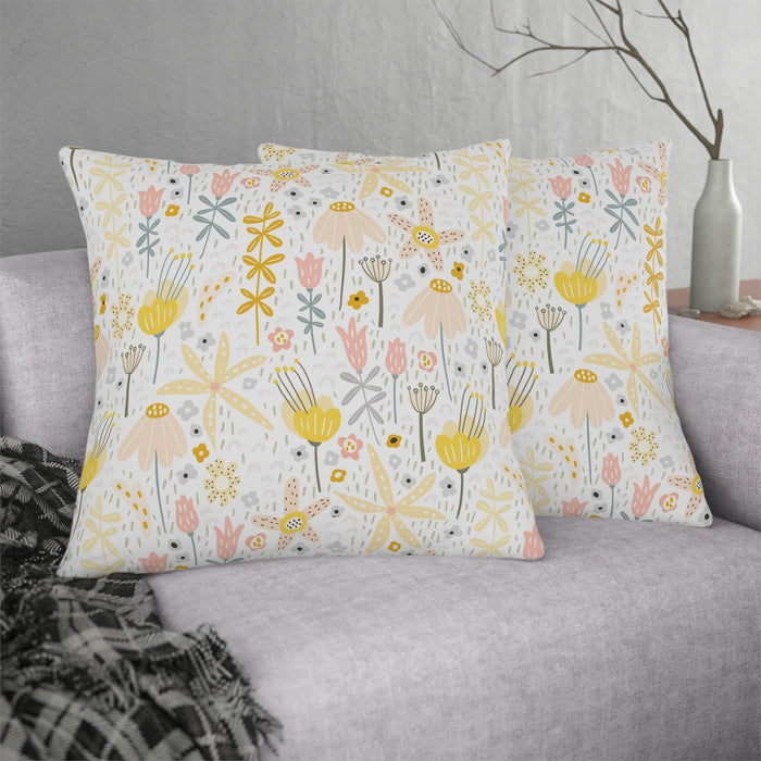 Outdoor Blossom-Printed Waterproof Polyester Cushions for Stylish Outdoor Living