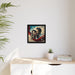 Elegant Valentine Whispers - Stylish Canvas Wall Art with Black Pinewood Frame