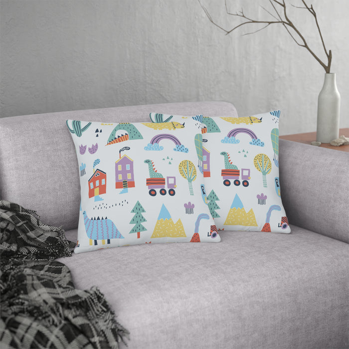 Nordic Floral Waterproof Outdoor Pillow Set for Children - Zippered Stylish Cushions