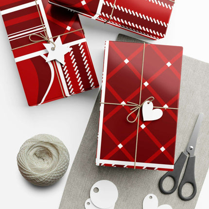 Luxurious Customizable Red Holiday Gift Wrap Set - Elevate Your Present Experience