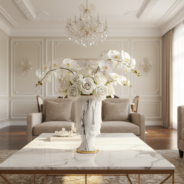 Electroplating Ceramic Vase Decorative Flower Pot With Art Face Design Vases electroplating-decoration-ceramic-electroplating-vase-ceramic-flower-pot-art-face-vase Home Décor›Decorative Accents›Planters, Pots & Vases›Vases