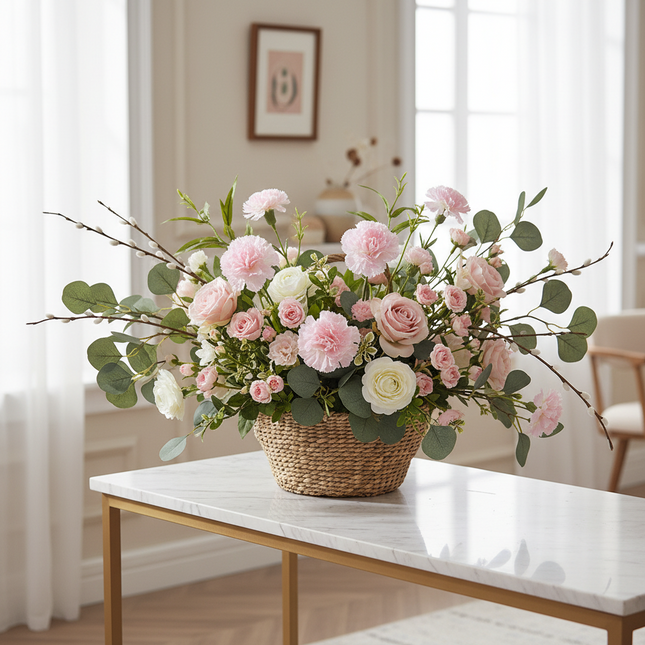 Peekaboo Studio Carnation Artificial Flower - Realistic & Durable Déco