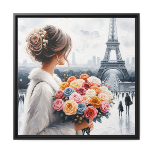 Enchanting Romance: Parisian Elegance Matte Canvas Wall Art