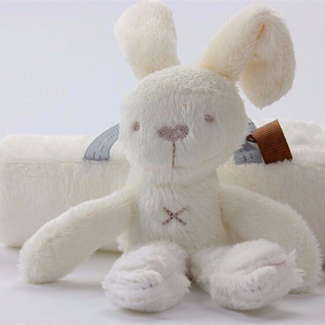 Peekaboo Studio Rabbit Music Bed - Soft Plush Fabric, Adjustable Volum
