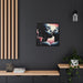 Sleek Matte Canvas Artwork Set in Black Pinewood Frame - Stylish Sustainable Decor
