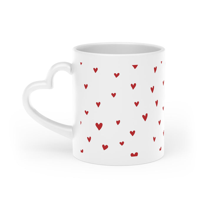 Elite Elegance Heart-Shaped Ceramic Mug with Dazzling Duraglaze Finish